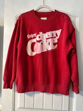 Abercrombie & Fitch Red Enjoy Cherry Coke Graphic Crewneck
